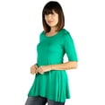 thumbnail image 3 of 24/7 Comfort Apparel Women's 3/4 Sleeve Tunic, 3 of 3