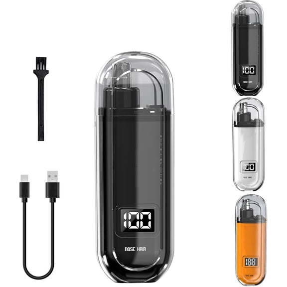 Nose Hair Trimmer, Nose & Ear Hair Trimmers for Men, Precise Trimming, Smooth and Pulling-Free, Fast and Efficient, Safe and Portable, Suitable for All Types of Hair(Black)