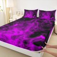 thumbnail image 4 of Feelyou Halloween Spooky Ghost King Sheets, Western Gothic Bedding, Purple Magenta, 4pcs, 1 Flat Sheet, 1 Fitted Sheet and 2 Pillowcases, 4 of 5