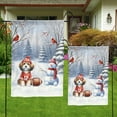 thumbnail image 4 of Hello Winter Havanese Football Snowman Welcome Snowy Morning Garden Flag 12x18in Double Sided Havanese Dog Lover Gifts Idea Outdoor Decor - 01012, 4 of 5