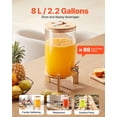 thumbnail image 2 of VEVOR Drink Dispenser 2.2 Gal Beverage Dispenser for Parties Glass with Stand, 2 of 9