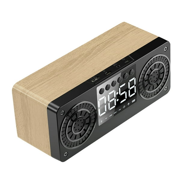 Radio despertador con altavoz portátil A10 con Bluetooth 5.0 y altavoces inalámbricos