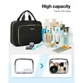 thumbnail image 6 of BAGSMART Extra Large Travel Toiletry Bag Set with TSA Approved Transparent Cosmetic Makeup Bag, Hanging Travel Toiletries Organizer for Full Sized Accessories Essentials, Large Size, Black, 6 of 8