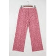 thumbnail image 6 of I AM A FASHION JUNKY Rose Leopard Frayed Edge Wide Leg High Waist Jeans, 6 of 11