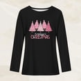 thumbnail image 4 of Plus Size Women T-Shirt Christmas Candy Snowman Gift Funny Casual Long Sleeve Graphic Cute Tee Tops, 4 of 5