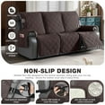 thumbnail image 4 of TAOCOCO Non-Slip Waterproof Recliner Sofa Covers, Washable Split Sofa Slipcovers for Reclining 3 Seater Couch, Recliner Sofa Cover with Side with Pockets Home Furniture Protectors,Chocolate, 4 of 9