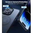 thumbnail image 5 of Magnetic for iPhone 14 Pro Max Case [Compatible with MagSafe] [Military-Grade Drop Protection] Non Yellowing Shockproof Translucent Matte Phone Case for iPhone 14 Pro Max 6.7", Black, 5 of 14