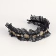 thumbnail image 2 of Diademas de lujo barrocas vintage con diamantes de imitación negros para mujer, diademas elegantes acolchadas de terciopelo de diseñador de moda para fiestas de baile, compromisos, vacaciones., 2 of 5