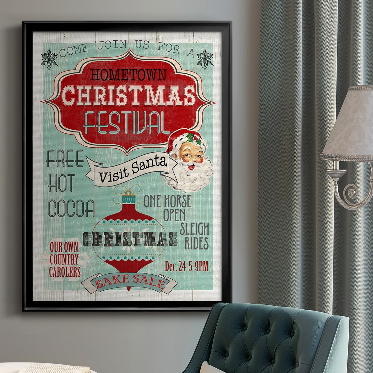 Bright Christmas Festival Premium Framed Print - Ready to Hang