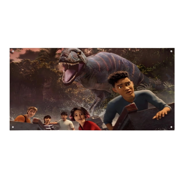 Jurassic World: Teoría del Caos Fondo Temático Pancarta Suministros de Decoración para Fiesta de Cumpleaños, Decoración de Fondo de Fiesta Personalizado,150x90cm