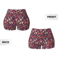 thumbnail image 3 of Sikiie Apricot color Skull flower Print Workout Shorts Women Scrunch Butt Gym Shorts Seamless High Waist Tummy Control Yoga Biker Athletic Shorts, 3 of 5