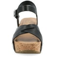 thumbnail image 6 of Journee Womens Valentina Ankle Strap Platform Dress Sandals, 6 of 9