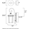 thumbnail image 2 of Maxim 55024 Dover 26" Tall Led Wall Sconce - Bronze, 2 of 5
