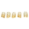 thumbnail image 1 of Beard Rings, Retro Style Exquisite Spring Hair Beads  For Party For Weeding For Women For Men Gold, 1 of 8