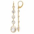 thumbnail image 2 of Auriga Fine Jewelry 14K Yellow Gold Crystal White Topaz Dangle Earrings for Women (L- 2.47 inch, W- 0.44 inch), 2 of 6