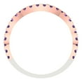 thumbnail image 5 of 0.36 ctw Wedding Band for Women - 14K White/Rose Gold Simulated Alexandrite Stackable Eternity Ring, 5 of 6