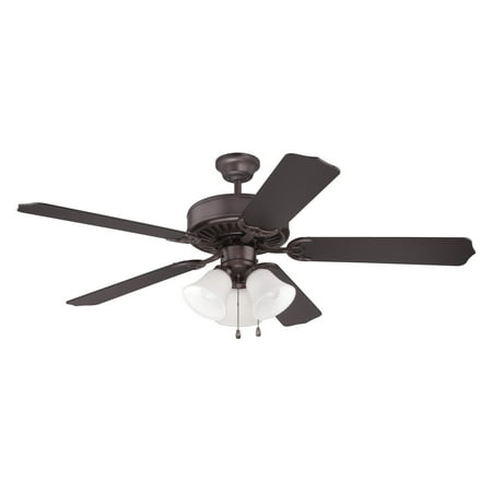 Craftmade Ceiling Fan Light Craftmade 205 Pro Builder 52 in. Indoor Ceiling Fan with Pointed Blades and 3 Lights ()
