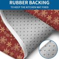thumbnail image 4 of Red Christmas Snowflake Pattern Bathroom Rugs Sets 3 Piece,Toilet Cover Set,Absorbent Non Slip Bathroom Mats Sets with U-Shaped Contour Rug Toilet Rug Set, 4 of 5