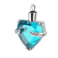 thumbnail image 3 of Joyas de cremación Zulema conmemorativas para cenizas colgante Urna corazón cristal acero inoxidable Zulema Urna de cremación, 3 of 7