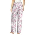 thumbnail image 3 of Naloa Rose Flowers Print Women’s Ultra-Soft Comfy Pajama Lounge Pants with Pockets & Drawstring, 3 of 8