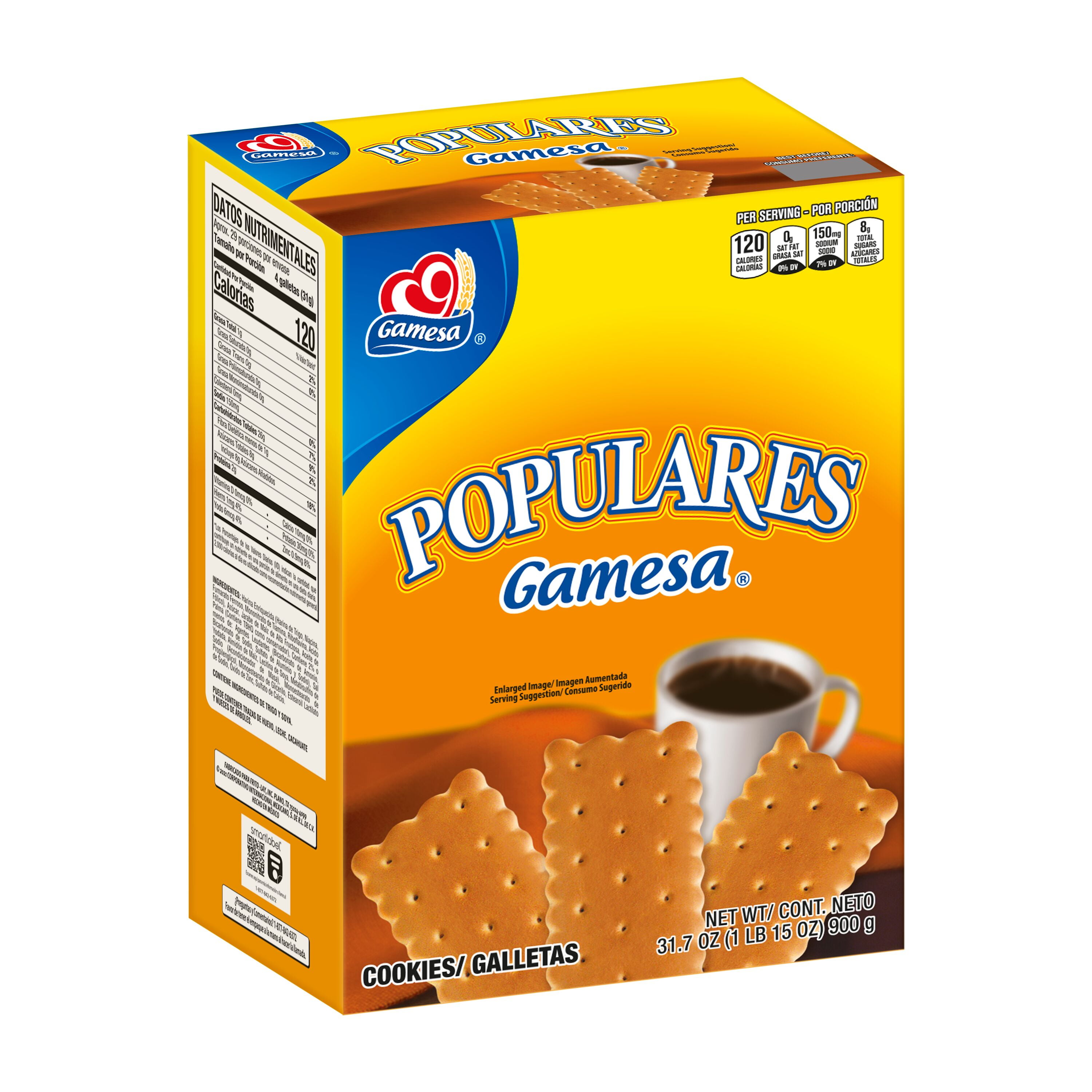 (3 pack) Gamesa Populares Cookies, 31.7 oz, 1 Count Box