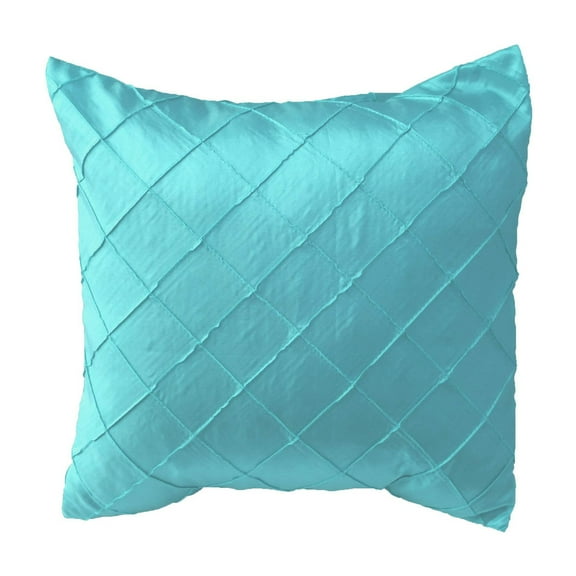 Pintuck Taffeta Decorative Throw Pillow/Sham Cushion Cover Aqua