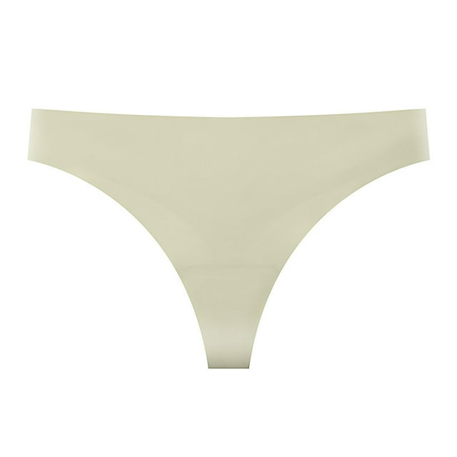 Culotte Bikini en Soie Glacée Sans Coutures pour Femmes Taille Basse Confortable Respirante Fond Pur Entrejambe pour Filles String