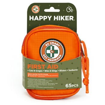 Be Smart Get Prepared Outdoor First Aid - Happy Hiker, 65 Pcs