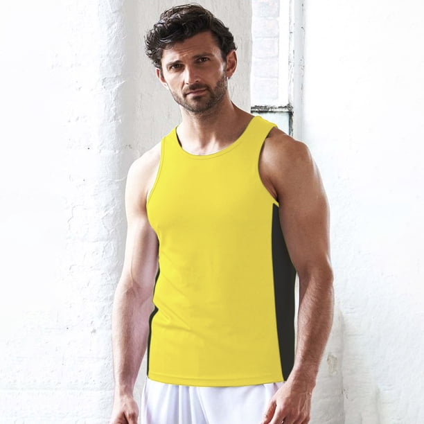 AWDis Just Cool - Camiseta sin mangas / tirantes de deporte con franjas laterales Hombre/ Caballero - Playa/Piscina (Azul/blanco)