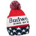 thumbnail image 2 of Budweiser King of Beers Patriotic Knit Cuff Pom Beanie, 2 of 3