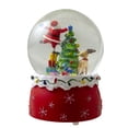 thumbnail image 3 of Northlight Santa Decorating a Christmas Tree Musical Snow Globe - 5.75", 3 of 4