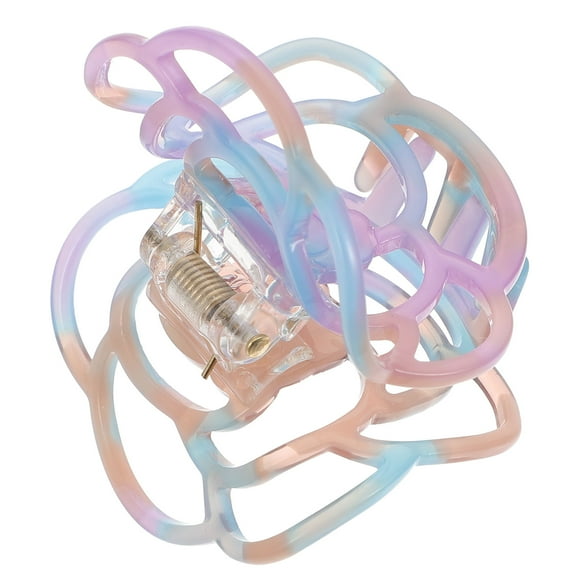 TABLZONE Flower Design Hair Claws Hair Claw Clip Purple Acetate Sheet 1Set