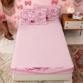 thumbnail image 4 of Erosebridal Y2K Western Style Zipper Queen Comforter Set with Fitted Sheet and 2 Pillowcases for Girls, Retro Cowgirl Disco Print Zipper Bedding Set, Pink Reversible, 4 Pieces, 4 of 7