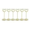 thumbnail image 1 of MasteelfCA 6 Pcs Gold Heart Shape Photo Holder Stands Table Number Holders Place Paper Menu Clips for Weddings (Golden), 1 of 8