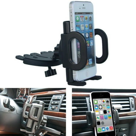 AGPTEK Car CD Dash Slot Mount Bracket Holder Dock For GPS iPhone Cellphone (Best Phone Dash Mount)