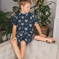 thumbnail image 4 of Fotbe Cute Christmas Tree Raccoon Pijama Estampada de 2 Piezas para Niños – Ropa de Dormir de Manga Corta Cómoda para Niños y Niñas, Camiseta y Shorts de Algodón-XX-Large, 4 of 6