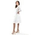 thumbnail image 3 of Vestido bordado tipo eyelet Roman Fashion /Juvenil, 111 (Blanco) blanco EG, 3 of 5