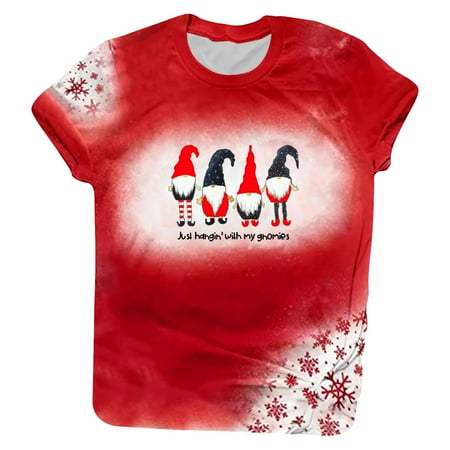 

Tank Top for Women Nursing Tops Women Leisure Short Sleeve Digital Christmas Tie Printed Crew Neck Loose Fit T-Shirt Blouse Tops Tank Tops Womens Blouses and Tops Dressy Clearance Black XL