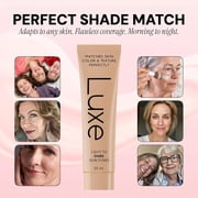 Luxe Changing Foundation for Medium Skin Tone with Essential Brush Set – Smooth, Buildable Coverage – Includes Professional Makeup Brush for Flawless Application