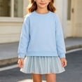 thumbnail image 4 of QSAWXQZ Girls Tulle Dress Long Sleeve Crew Neck Solid Sweatshirt Mini Dress 1-2 Years, 4 of 7