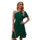 thumbnail image 4 of SAYOO , vestidos de noche de verano para mujer, color sólido, un hombro, volantes, minivestido de fiesta para mujer SAYOO Moda, 4 of 9