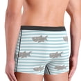 thumbnail image 4 of Men's Boxer Briefs, Striped Cartoon Cute Shark Soft Comfy Mens Underwear Boxer Briefs Breathable With Widen Waist, 4 of 7