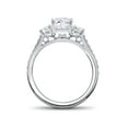 thumbnail image 2 of 1 1/4 Ct 3-Stone Lab Created Diamond Engagement Ring Wedding Band 14k White Gold, 2 of 4