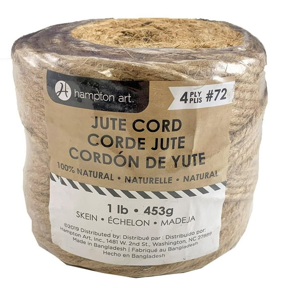 Hampton Art 100% Natural Jute, 4 Ply, on Roll - 1 Pound