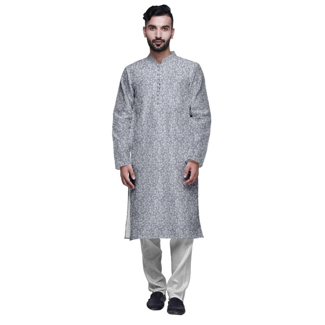 Atasi Kurta pour Homme en Satin Modal Imprimé avec Ensemble de Pyjama Churidar Vêtements d'Été