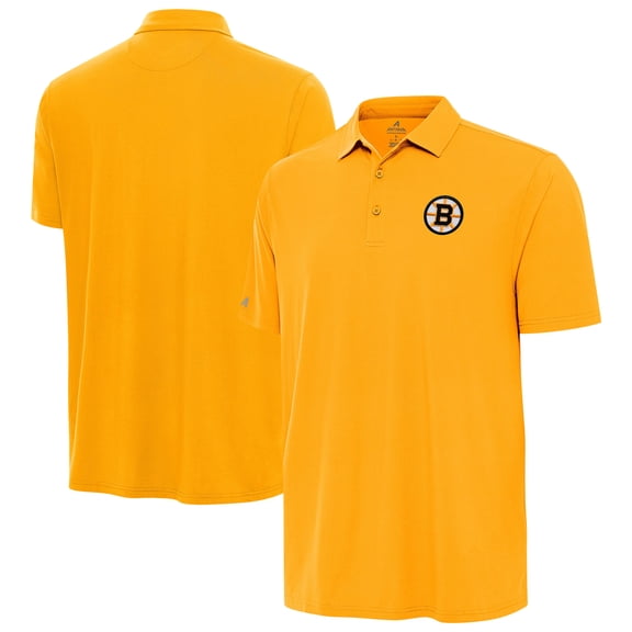 Men's Antigua Gold Boston Bruins Era Polo