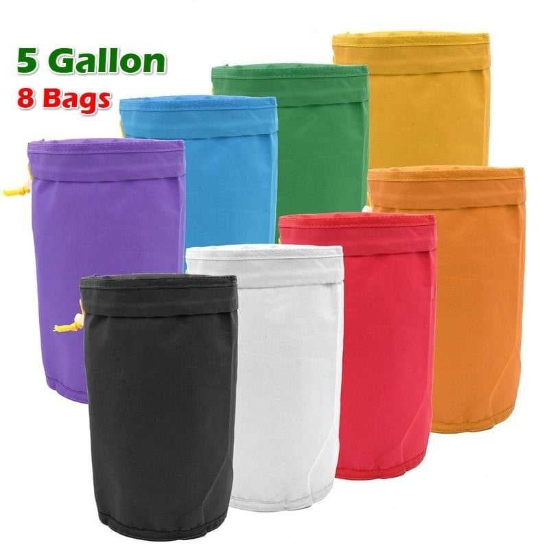 HOTBEST 8pcs 5 Gallon Filter Bag Bubble Bag Garden Grow Bag Hash Herbal