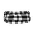 thumbnail image 2 of Yiaed White And Black Plaid Print Sports Headbands,Moisture Wicking Workout Headband, Sweatband Headbands for Running,Cycling for Women and Men, 2 of 8