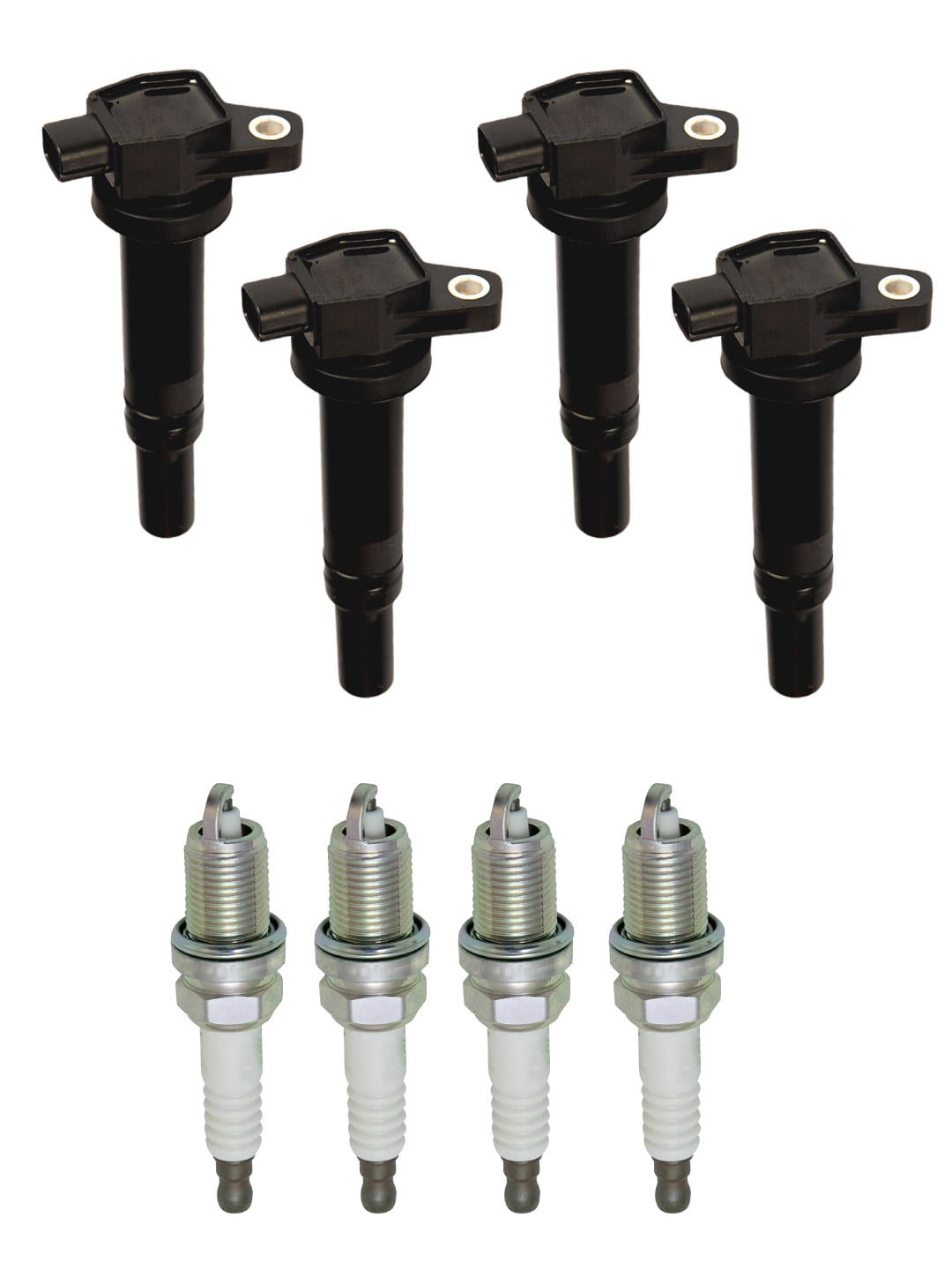 Set of 4 ISA Ignition Coils and 4 NGK Spark Plugs