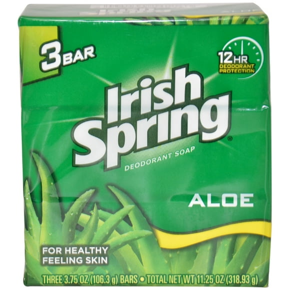 Savon Déodorant à l'Aloe par Irish Spring - 3 x 4 oz Déodorant